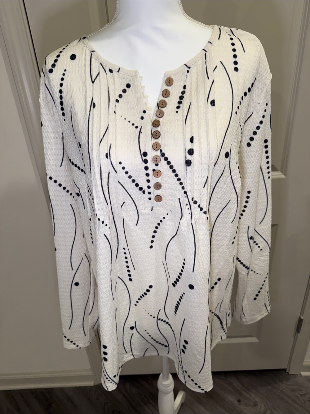 Bohemian Style Abstract Lightweight Women's Top XL